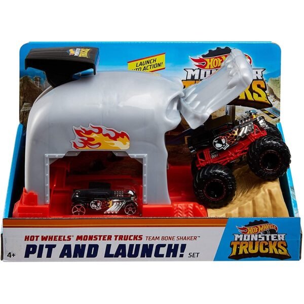 Pista De Masini Hot Wheels By Mattel Monster Truck Bone Shaker Cu 2 Masinute - Imagine 5