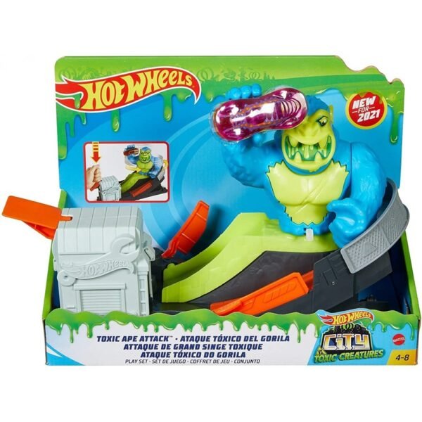 Pista De Masini Hot Wheels By Mattel Toxic Ape Attack Cu Masinuta - Imagine 7