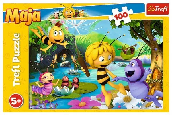 Puzzle Trefl Albinuta Maja Si Prietenii 100 Piese - Imagine 2