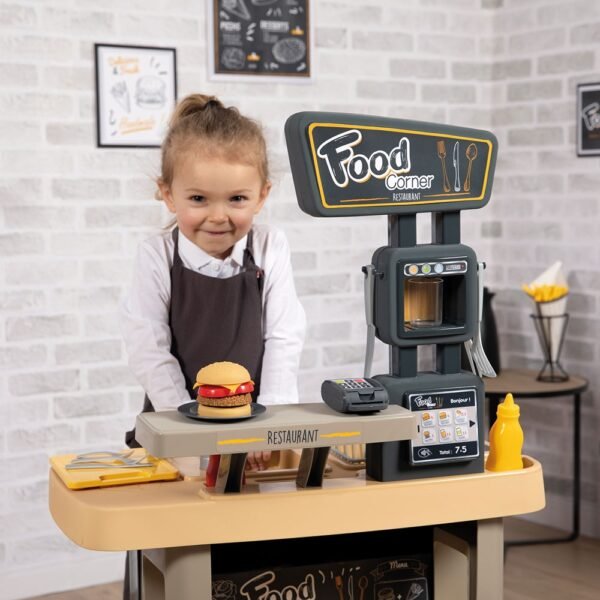 Restaurant Pentru Copii Smoby Food Corner Negru - Imagine 12