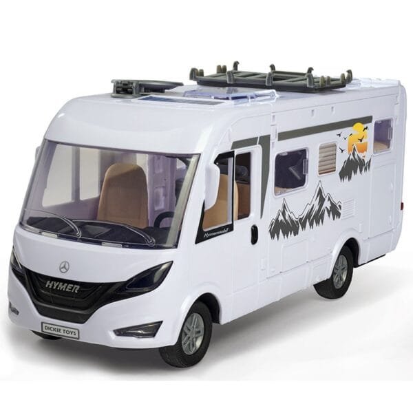 Rulota Dickie Toys Camper Hymer Camping Van Class B Cu Figurina Si Accesorii - Imagine 3