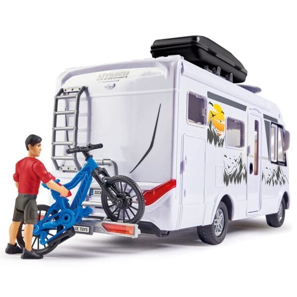 Rulota Dickie Toys Camper Hymer Camping Van Class B Cu Figurina Si Accesorii - Imagine 6