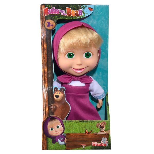 Papusa Cu Corp Moale Simba Masha And The Bear 23 Cm Masha Soft Doll - Imagine 3