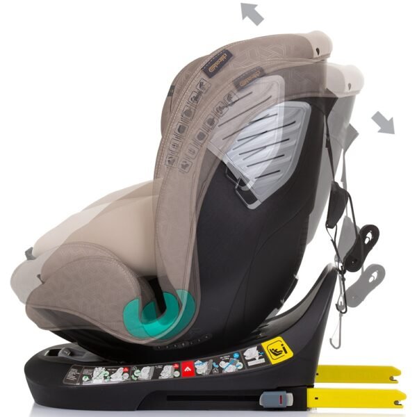 Scaun Auto Chipolino Supreme I-Size 40-150 Cm Cu Sistem Isofix Macadamia - Imagine 5