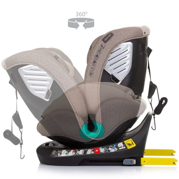 Scaun Auto Chipolino Supreme I-Size 40-150 Cm Cu Sistem Isofix Macadamia - Imagine 7