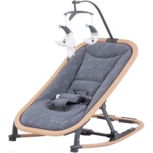 Scaunel Balansoar Chipolino Velvet Graphite Wood