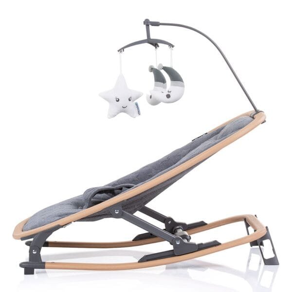 Scaunel Balansoar Chipolino Velvet Graphite Wood - Imagine 4