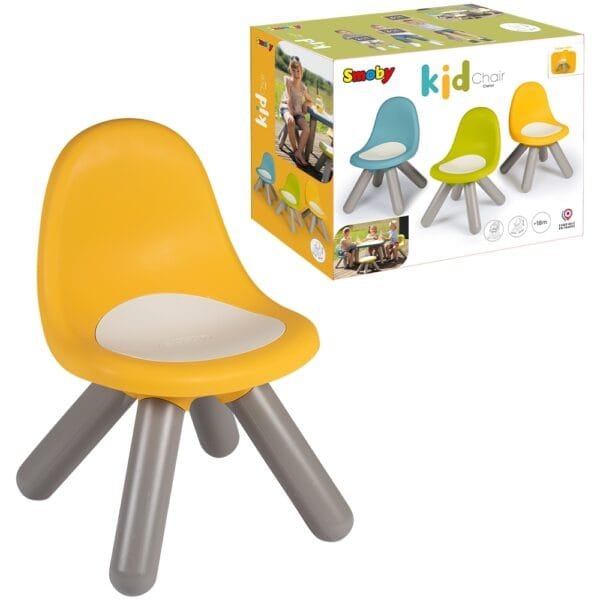 Scaunel Cu Spatar Pentru Copii Smoby Galben - Imagine 5