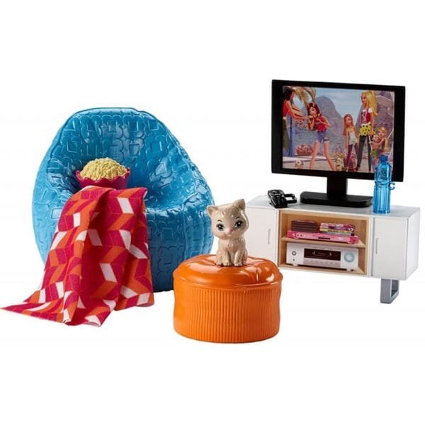 Set Barbie By Mattel Estate Movie Night Cu Accesorii Dvx46 - Imagine 3