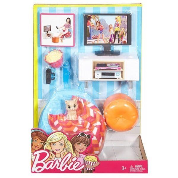 Set Barbie By Mattel Estate Movie Night Cu Accesorii Dvx46 - Imagine 5