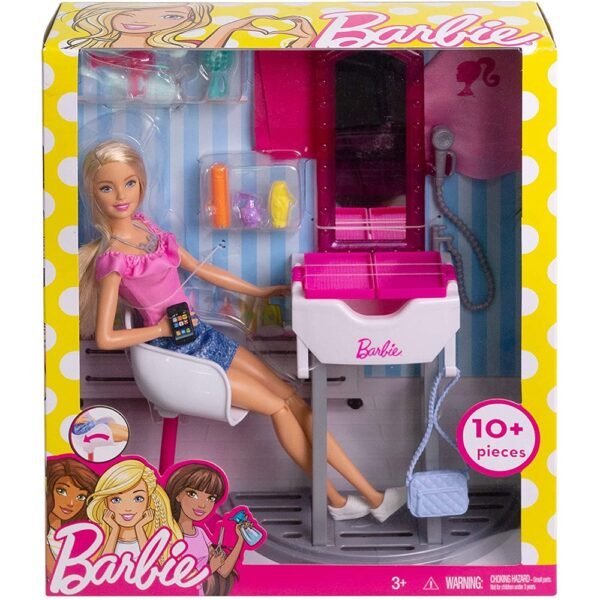 Set Barbie By Mattel Estate Salon De Infrumusetare Cu Papusa Si Accesorii - Imagine 6