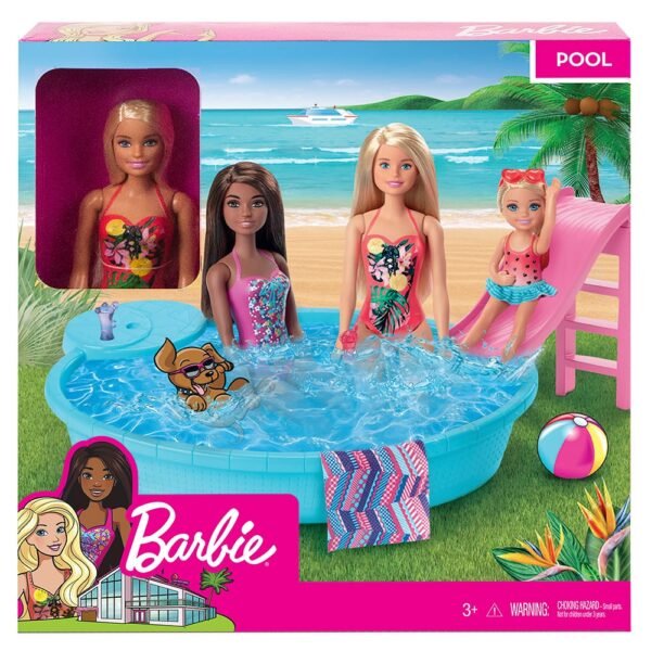 Set Barbie By Mattel Fashion And Beauty Piscina Si Papusa - Imagine 4