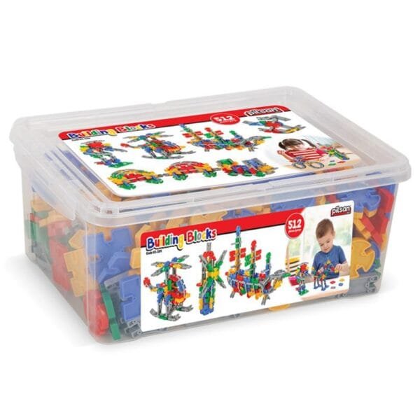 Set Constructie Pilsan Building Blocks 512 Piese In Cutie - Imagine 6