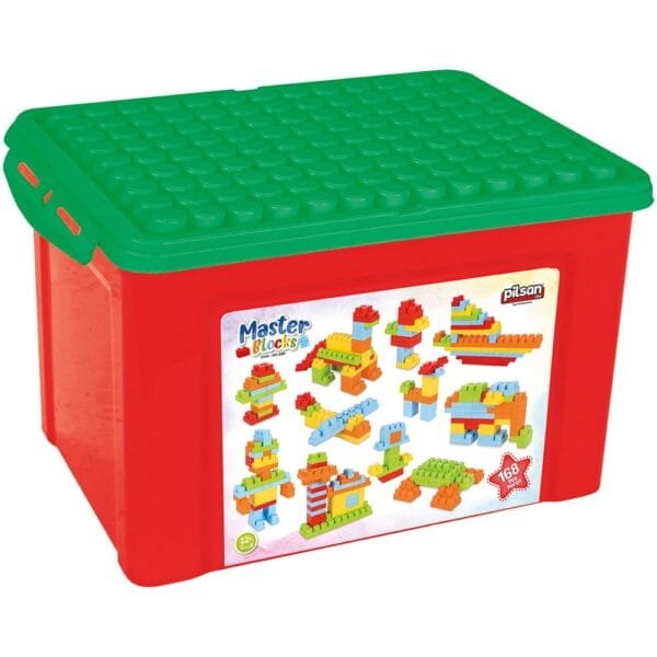 Set Constructie Pilsan Master Blocks 168 Piese Rosu