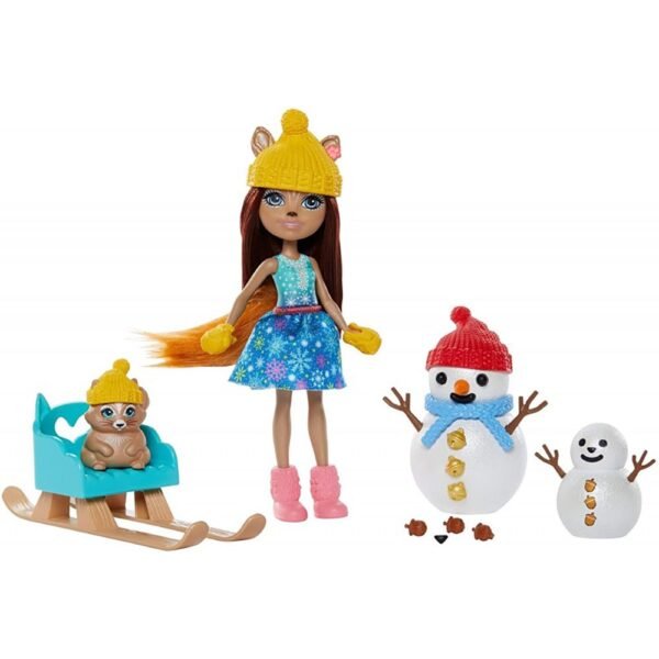 Set Enchantimals By Mattel Papusa Sharlotte Squirrel, Figurina Peanut Si Accesorii - Imagine 2