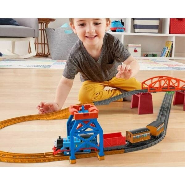 Set Fisher Price By Mattel Thomas And Friends 3 In 1 Cu Sina, Vagoane Si Locomotiva Motorizata - Imagine 7