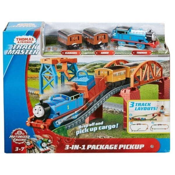 Set Fisher Price By Mattel Thomas And Friends 3 In 1 Cu Sina, Vagoane Si Locomotiva Motorizata - Imagine 8