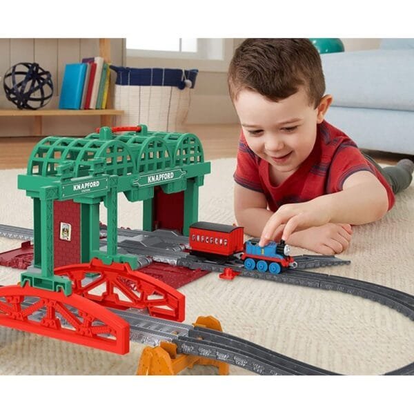 Set Fisher Price By Mattel Thomas And Friends Knapford Station Cu Sina, Vagon Si Locomotiva - Imagine 2