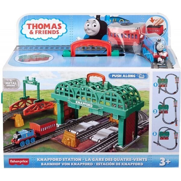 Set Fisher Price By Mattel Thomas And Friends Knapford Station Cu Sina, Vagon Si Locomotiva - Imagine 6