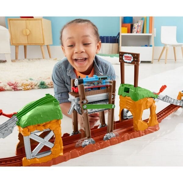 Set Fisher Price By Mattel Thomas And Friends Walking Bridge Cu Sina Si Locomotiva Motorizata - Imagine 3