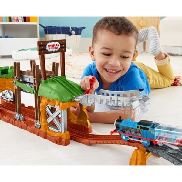 Set Fisher Price By Mattel Thomas And Friends Walking Bridge Cu Sina Si Locomotiva Motorizata - Imagine 5