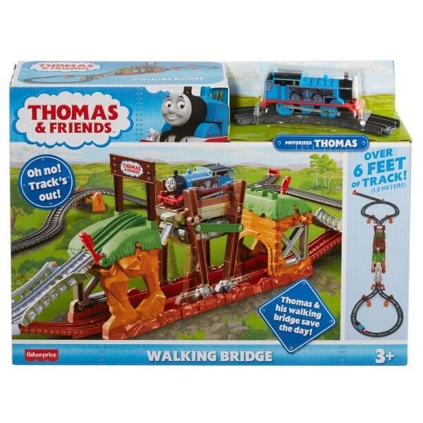 Set Fisher Price By Mattel Thomas And Friends Walking Bridge Cu Sina Si Locomotiva Motorizata - Imagine 6