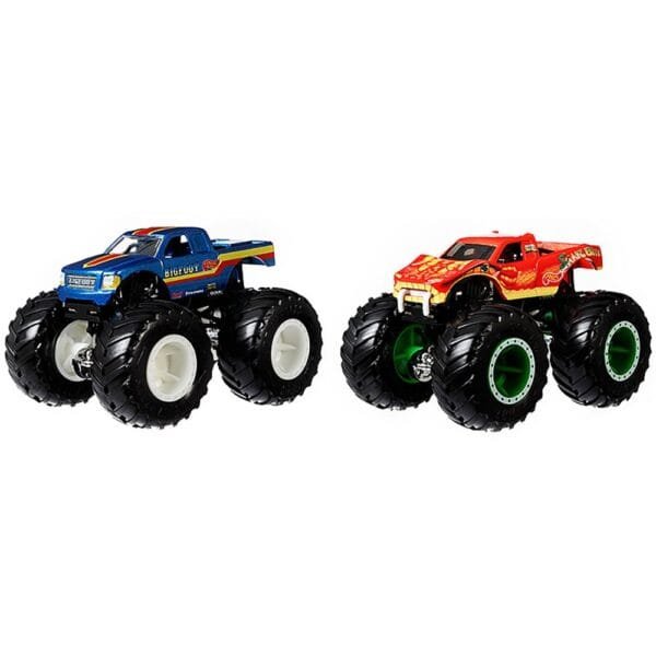 Set Hot Wheels By Mattel Monster Trucks Bigfoot Vs Snake Bite