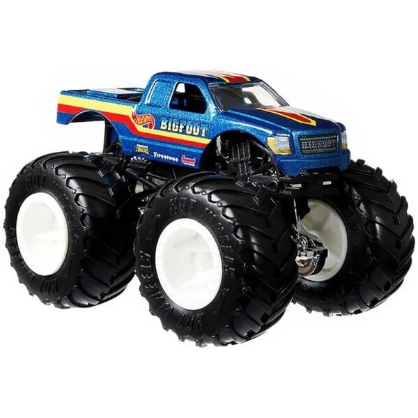 Set Hot Wheels By Mattel Monster Trucks Bigfoot Vs Snake Bite - Imagine 2