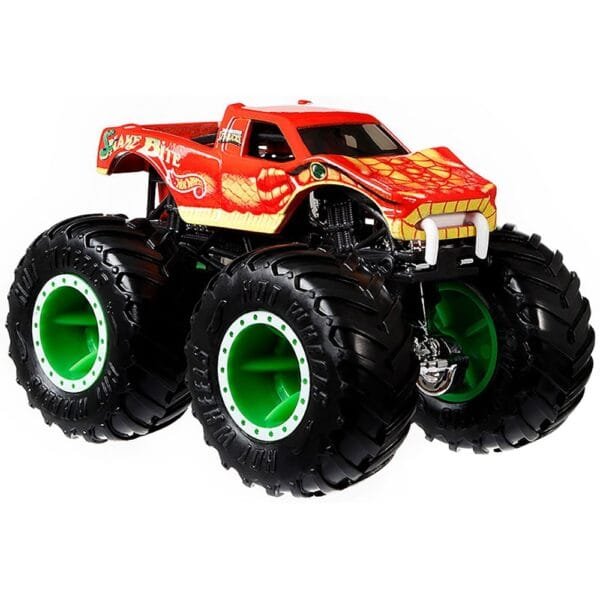 Set Hot Wheels By Mattel Monster Trucks Bigfoot Vs Snake Bite - Imagine 3