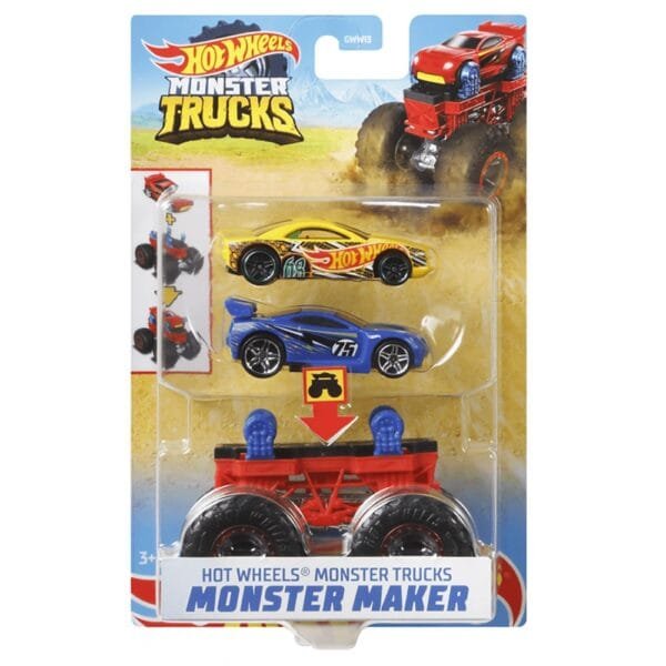 Set Hot Wheels By Mattel Monster Trucks Monster Maker Gww14 - Imagine 4
