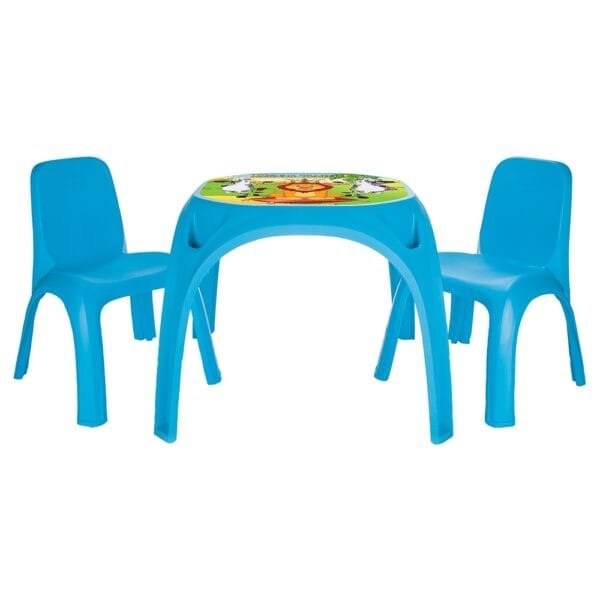 Set Masuta Cu 2 Scaune Pentru Copii Pilsan King Table Blue