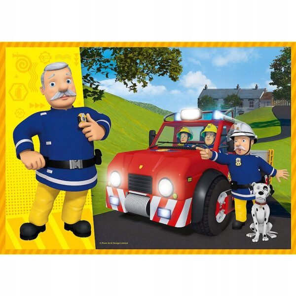 Set Puzzle 4 In 1 Trefl Fireman Sam, Pompierul Sam In Ajutor, 1X35 Piese, 1X48 Piese, 1X54 Piese, 1X70 Piese - Imagine 3