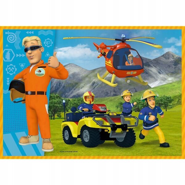 Set Puzzle 4 In 1 Trefl Fireman Sam, Pompierul Sam In Ajutor, 1X35 Piese, 1X48 Piese, 1X54 Piese, 1X70 Piese - Imagine 4