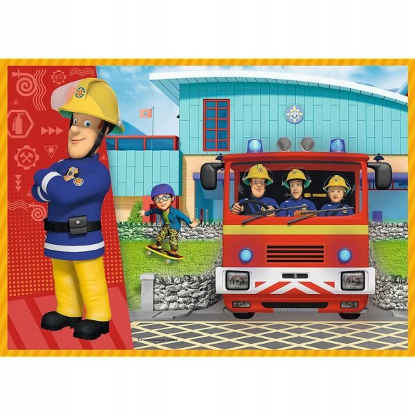 Set Puzzle 4 In 1 Trefl Fireman Sam, Pompierul Sam In Ajutor, 1X35 Piese, 1X48 Piese, 1X54 Piese, 1X70 Piese - Imagine 5