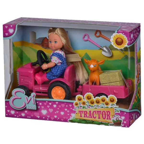 Set Simba Papusa Evi Love 12 Cm, Tractor Cu Remorca Si Accesorii - Imagine 9