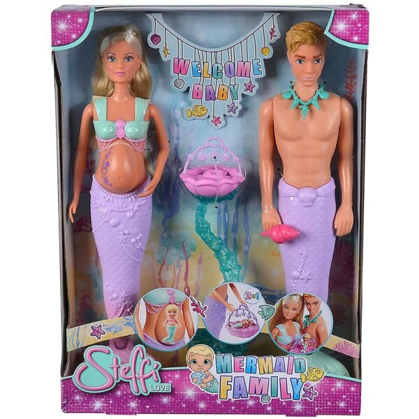 Set Simba Steffi Love Mermaid Family Papusa Steffy 29 Cm, Papusa Kevin 29 Cm Si Accesorii - Imagine 8