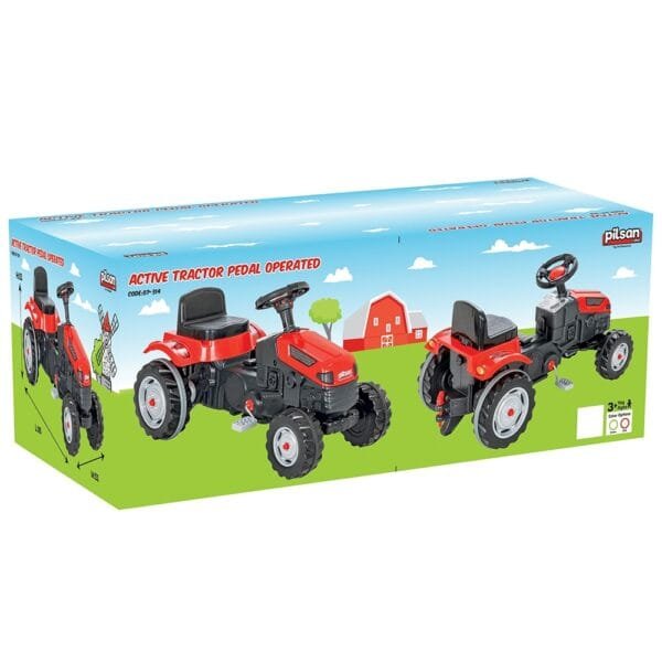 Tractor Cu Pedale Pilsan Active 07-314 Red - Imagine 5