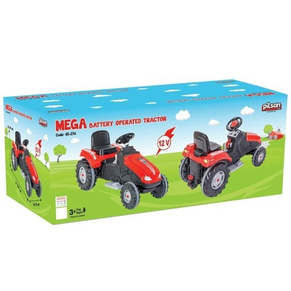 Tractor Electric Pilsan Mega 05-276 Red - Imagine 3