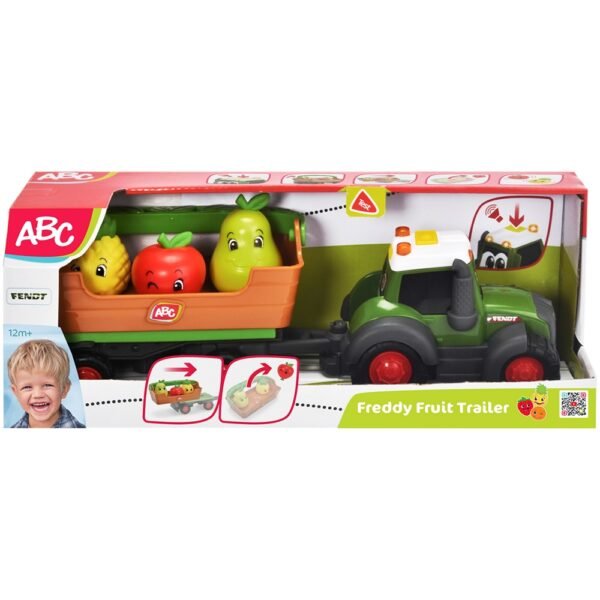 Tractor Simba Abc Freddy Fruit Trailer 30 Cm Cu Lumini, Sunete, Remorca Si Figurine - Imagine 10
