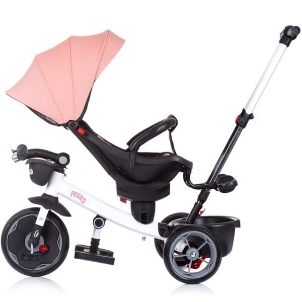 Tricicleta Chipolino Pegas Cu Sezut Reversibil Blush - Imagine 7