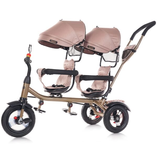 Tricicleta Gemeni Chipolino 2Play Golden Beige - Imagine 2