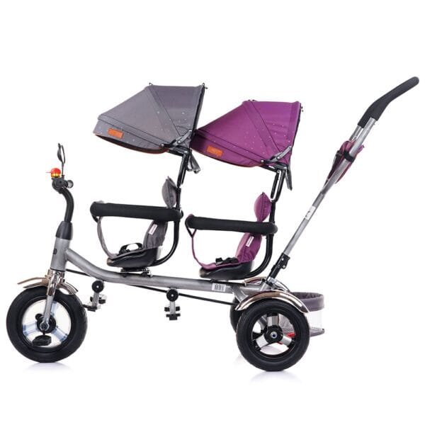 Tricicleta Gemeni Chipolino 2Play Lilac Platinum - Imagine 2