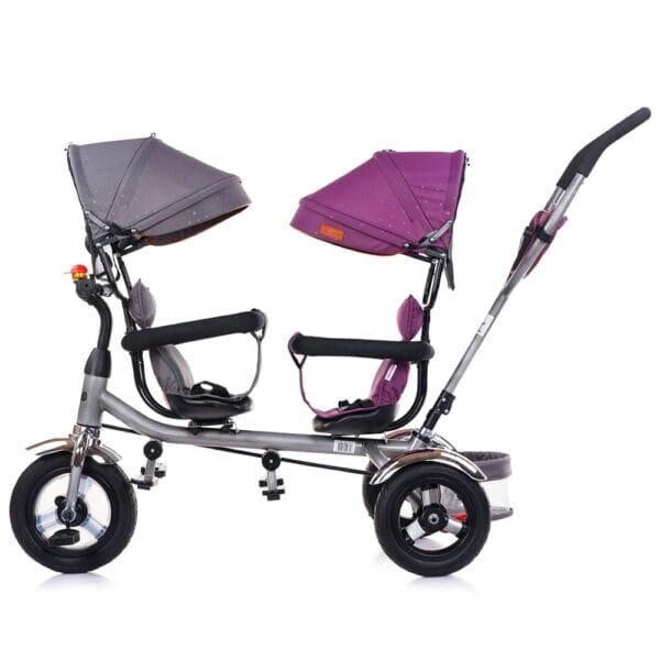 Tricicleta Gemeni Chipolino 2Play Lilac Platinum - Imagine 3