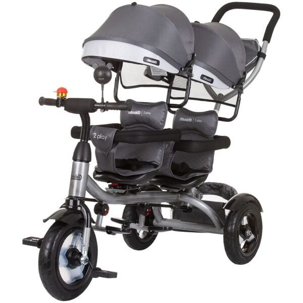 Tricicleta Gemeni Chipolino 2Play Silver Grey