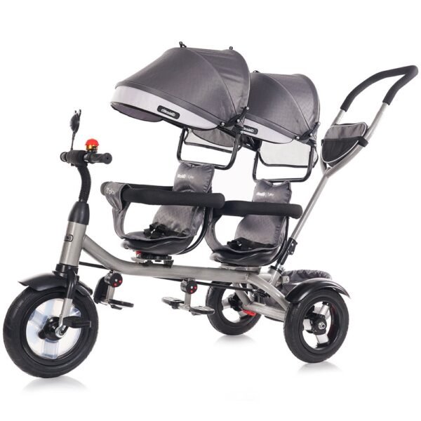 Tricicleta Gemeni Chipolino 2Play Silver Grey - Imagine 2
