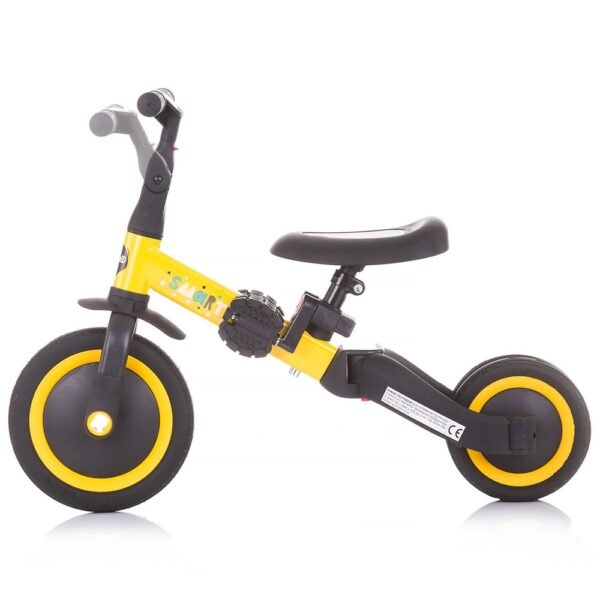 Tricicleta Si Bicicleta Chipolino Smarty 2 In 1 Yellow - Imagine 4