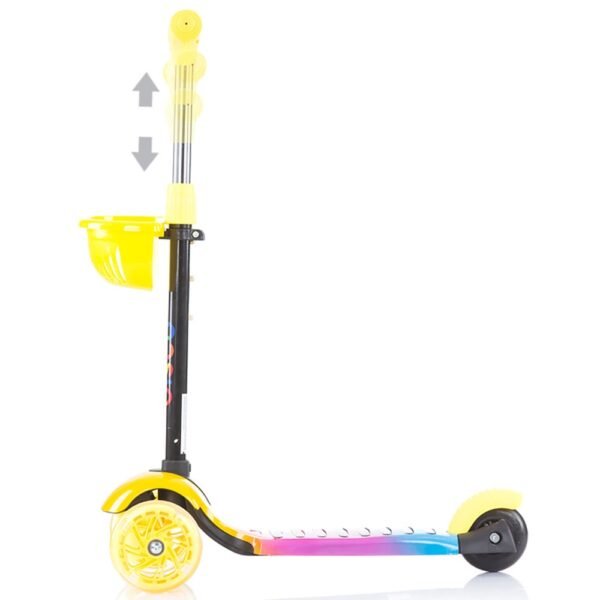 Trotineta Chipolino Disco Yellow Pink - Imagine 2