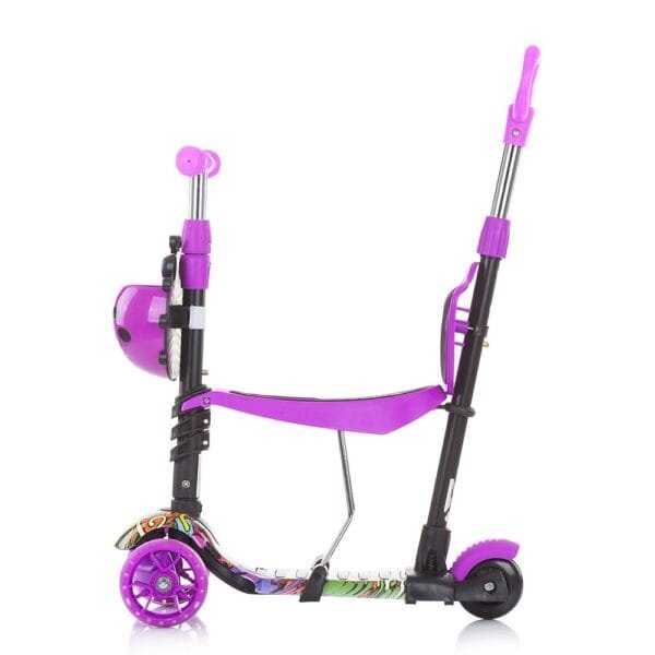 Trotineta Chipolino Kiddy Evo 3 In 1 Cu Maner Purple Graffiti - Imagine 2