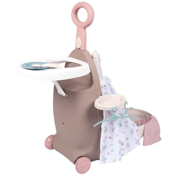 Valiza Multifunctionala Pentru Papusi Smoby Baby Nurse 3 In 1 Maro