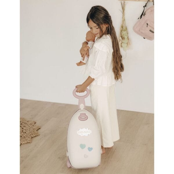 Valiza Multifunctionala Pentru Papusi Smoby Baby Nurse 3 In 1 Maro - Imagine 7
